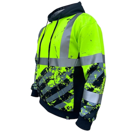 SS360 American Grit Class 3 Hoodie, Safety Green, M